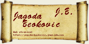 Jagoda Beoković vizit kartica